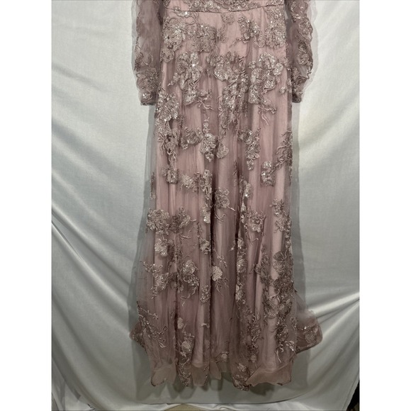 NEW Mac Duggal [ 4‎  ] 50664 Embroidered Illusion High Neck A Line Gown J2004 - Picture 10 of 14